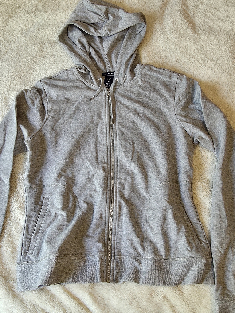 GAP Light Gray Zip-Up Hoodie Jacket